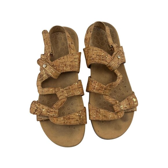 Vionic Womens Cork Sandals Size 10 Adjustable Straps - Picture 1 of 5